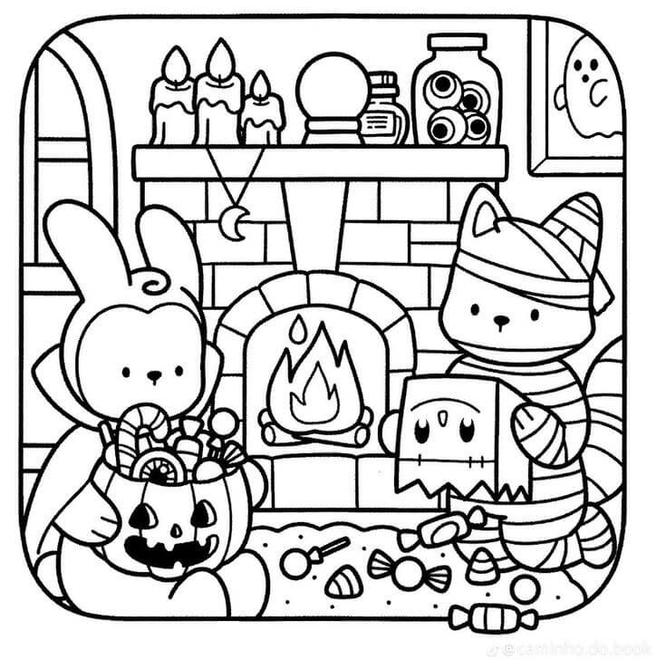 Cena de Halloween com Picnic Aconchegante