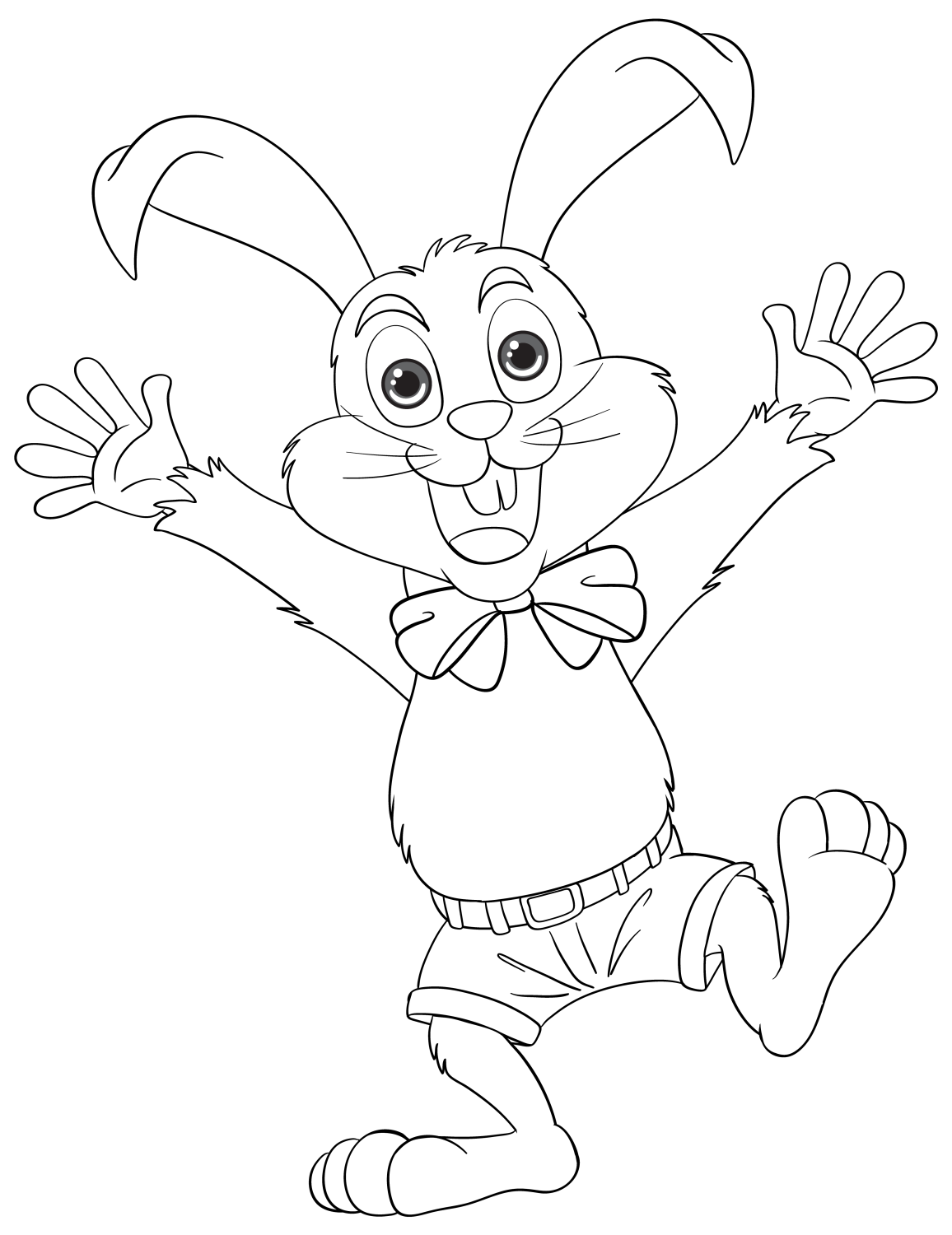 Coelhinho Alegre para Colorir
