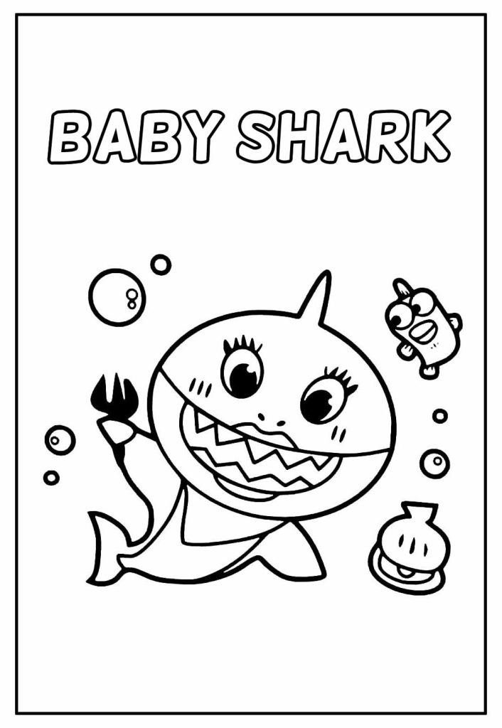 Colore com Baby Shark e Amigos!