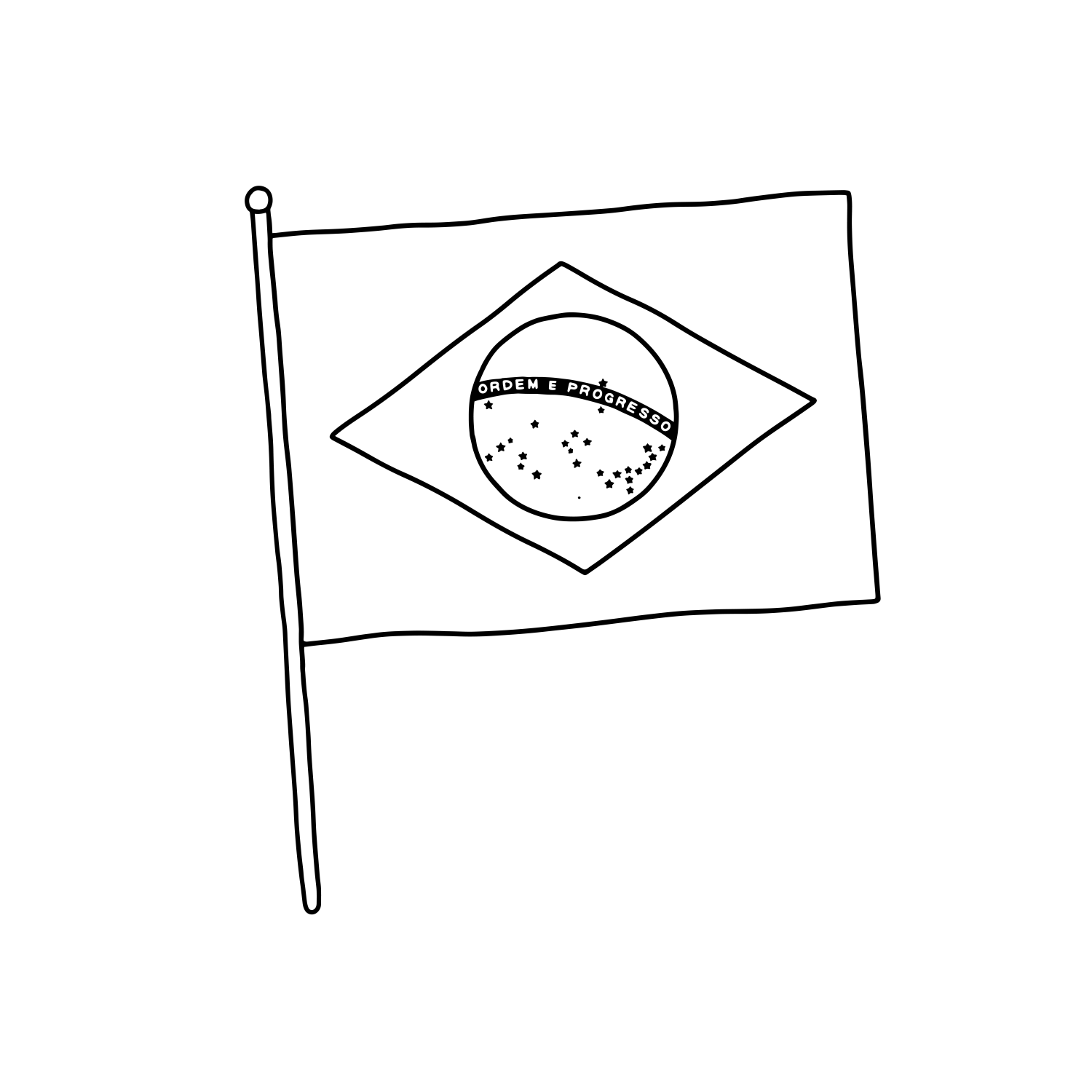 Colorindo a Bandeira do Brasil