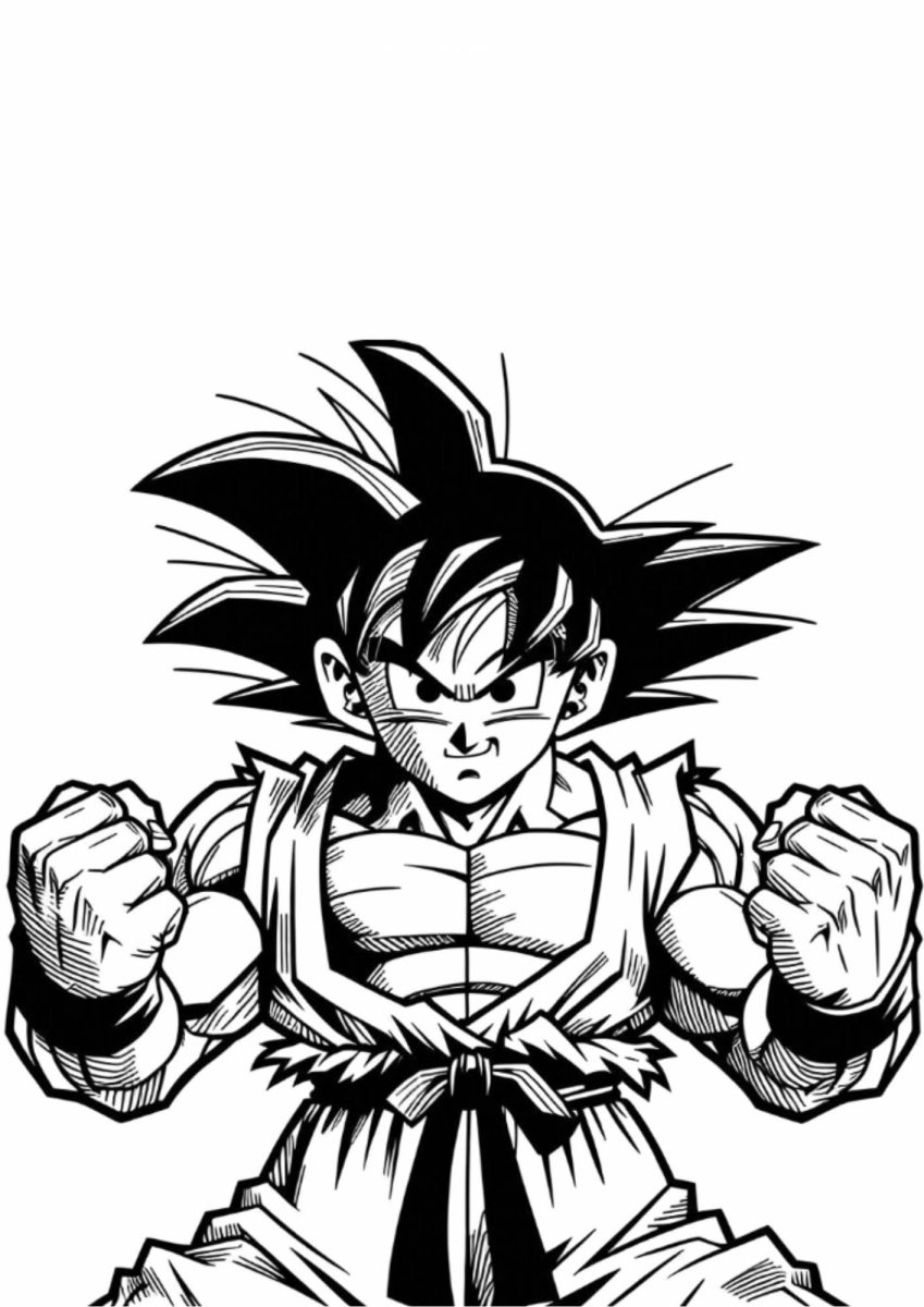 Colorindo a Força de Goku