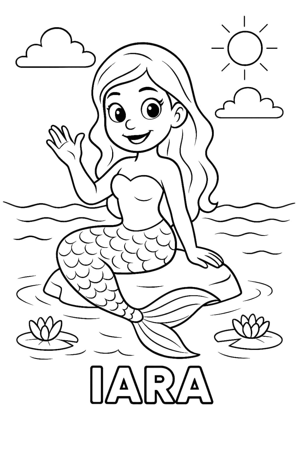 Colorindo a Sereia Iara em Seu Habitat Encantado