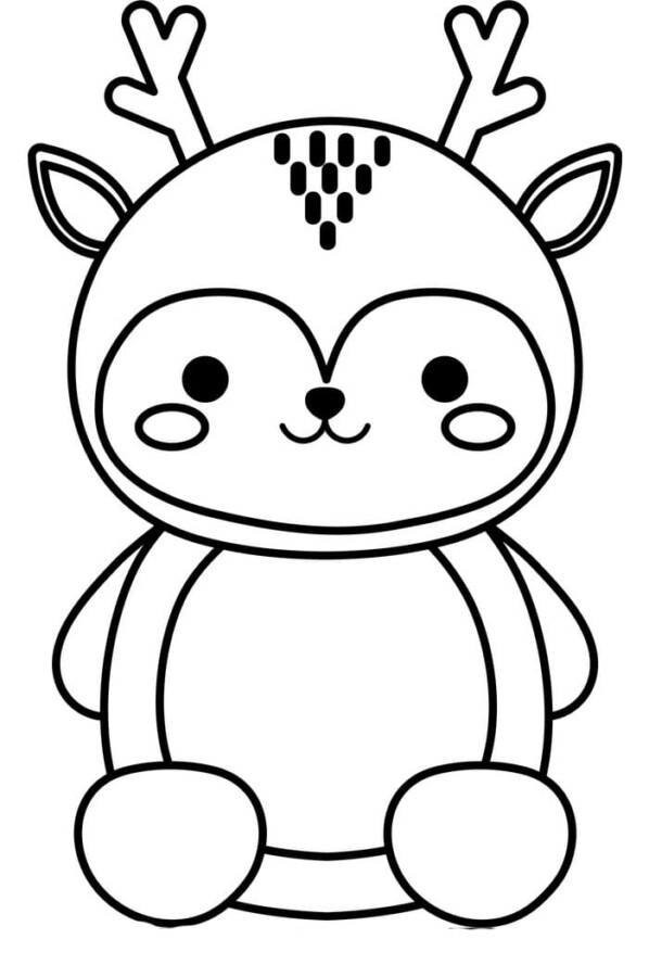 Colorindo o Adorável Cervo Kawaii