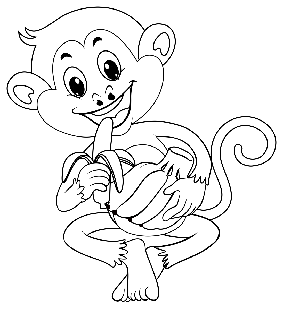 Colorindo a Alegria do Macaquinho com Bananas