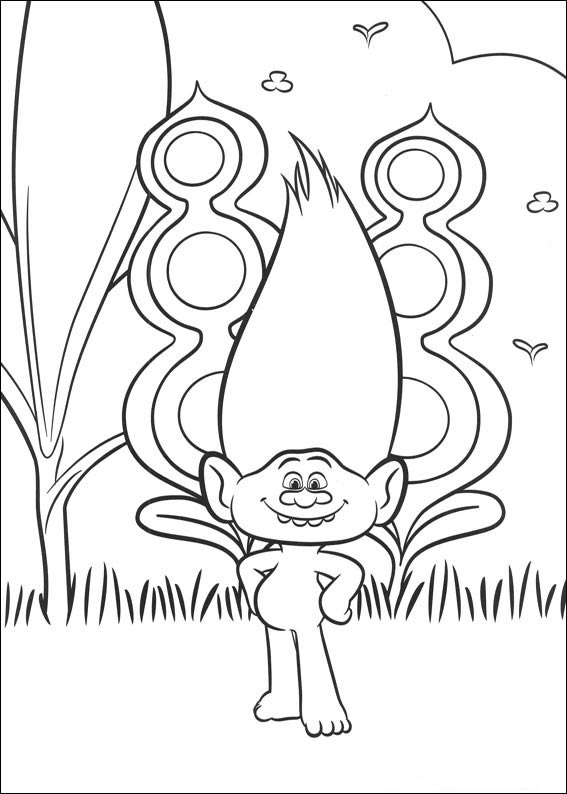Colorindo a Alegria de Trolls