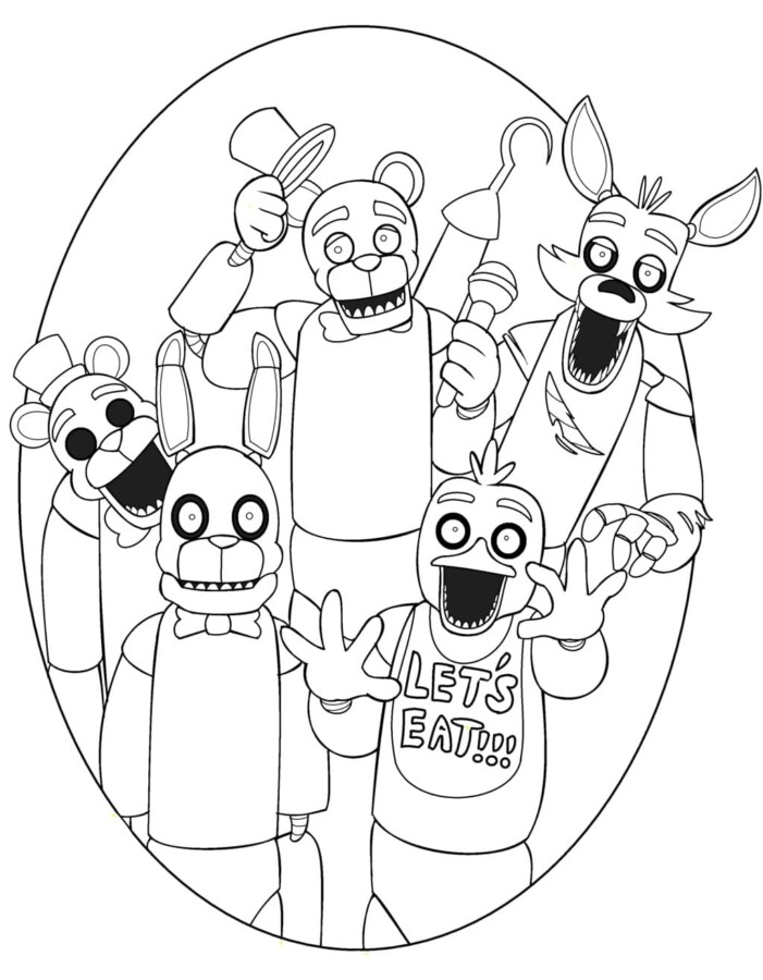 Colorindo os Animatronics de FNAF