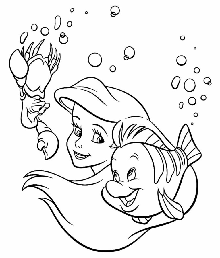 Colorindo Aventura de Ariel e Amigos