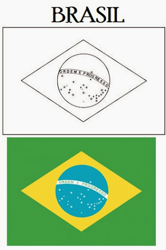 Colorindo a Bandeira do Brasil