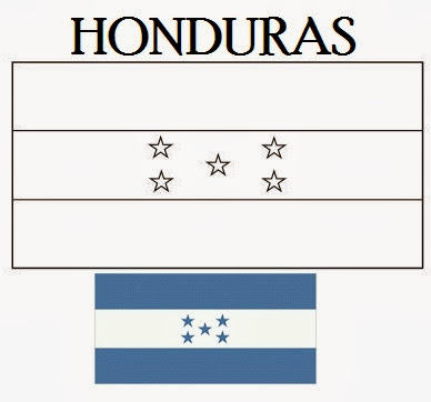 Colorindo a Bandeira de Honduras