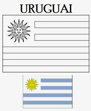 Colorindo a Bandeira do Uruguai