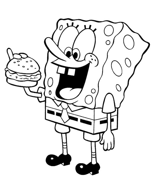 Colorindo Bob Esponja e o Hambúrguer!
