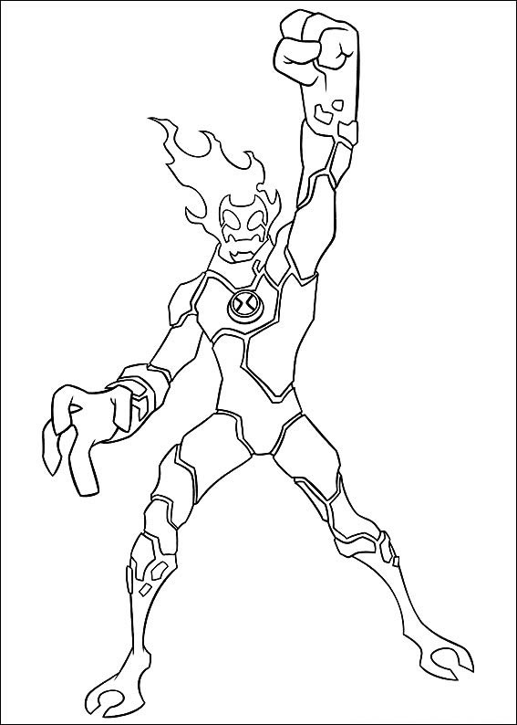 Colorindo Chamas com Herói Alienígena