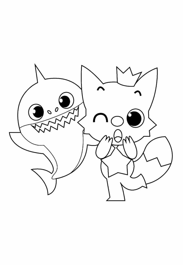 Colorindo com Baby Shark e Pinkfong