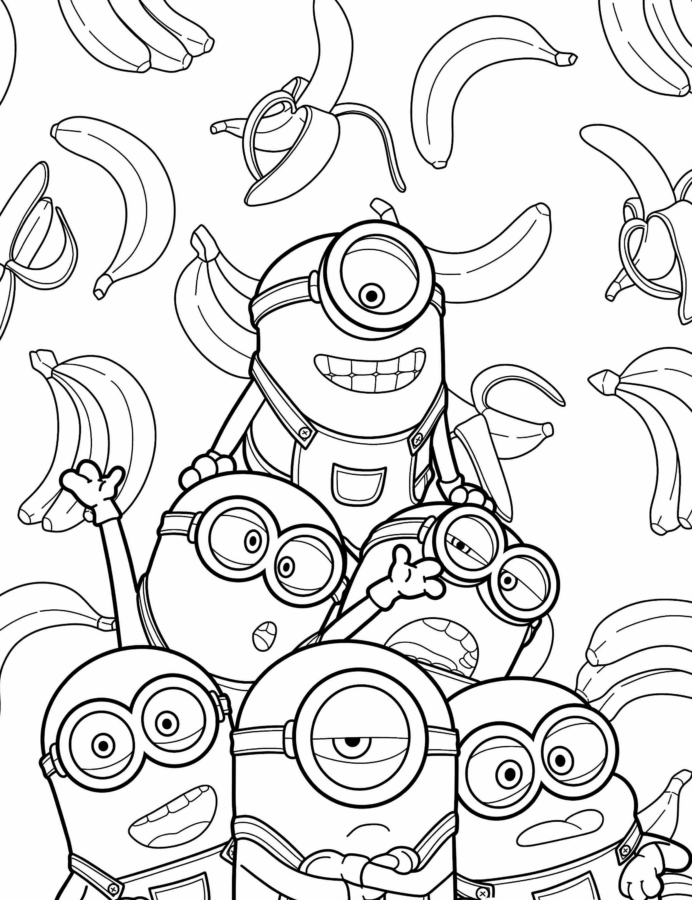 Colorindo a Diversão dos Minions com Bananas