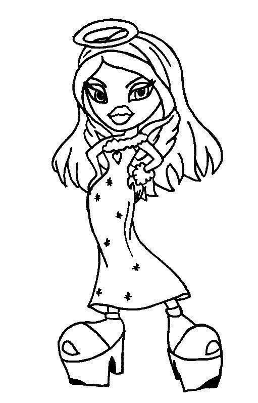 Colorindo a Elegância Angelical Bratz