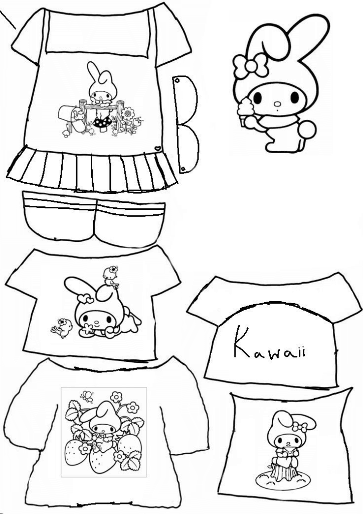Colorindo o Estilo Kawaii de My Melody