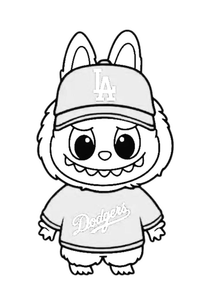 Colorindo um Fã do Dodgers