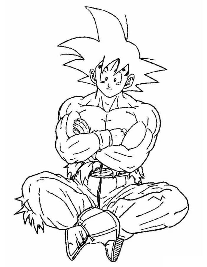 Colorindo Goku em Meditação