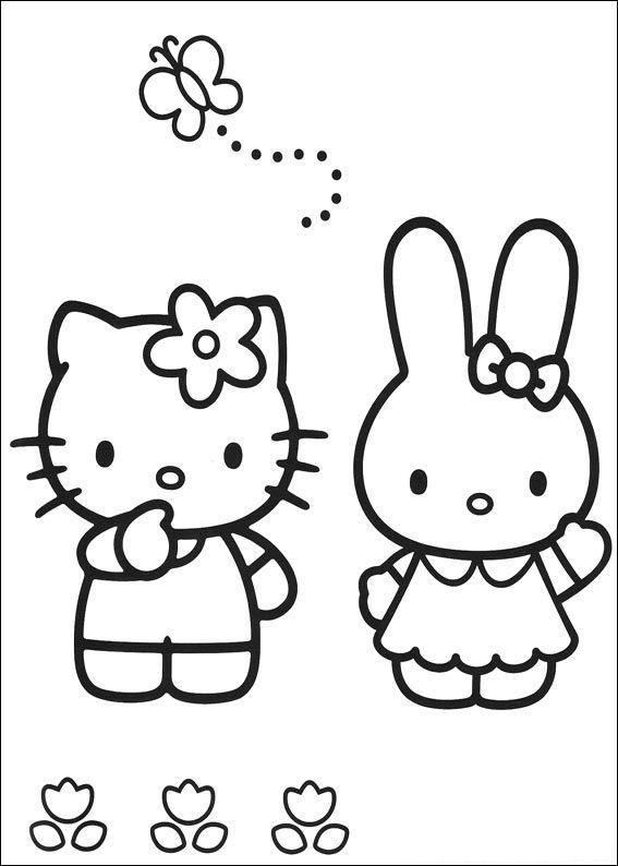 Colorindo com Hello Kitty e Amiga