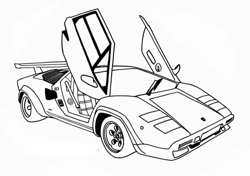 Colorindo o Ícone: Lamborghini Contach Clássico