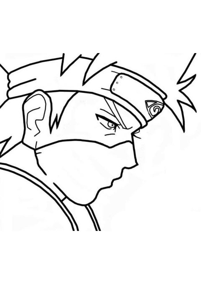Colorindo Kakashi de Naruto