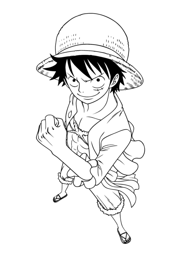 Colorindo Luffy, o Pirata dos Chapéus de Palha