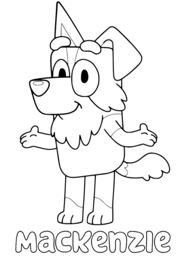 Colorindo com Mackenzie do Bluey