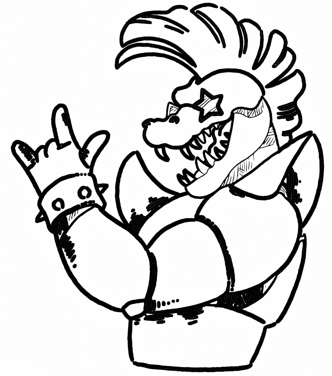 Colorindo Monty: O Crocodilo Rockeiro de FNAF