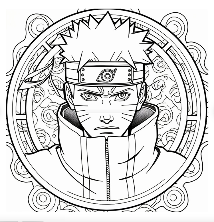 Colorindo Naruto em Ação