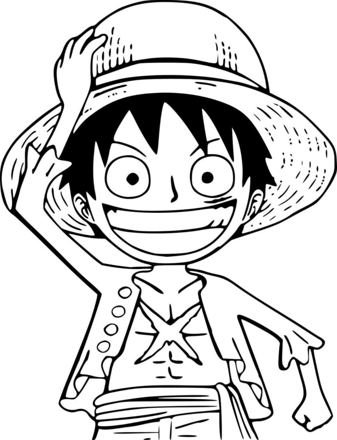 Colorindo o Capitão Pirata: Luffy em Ação