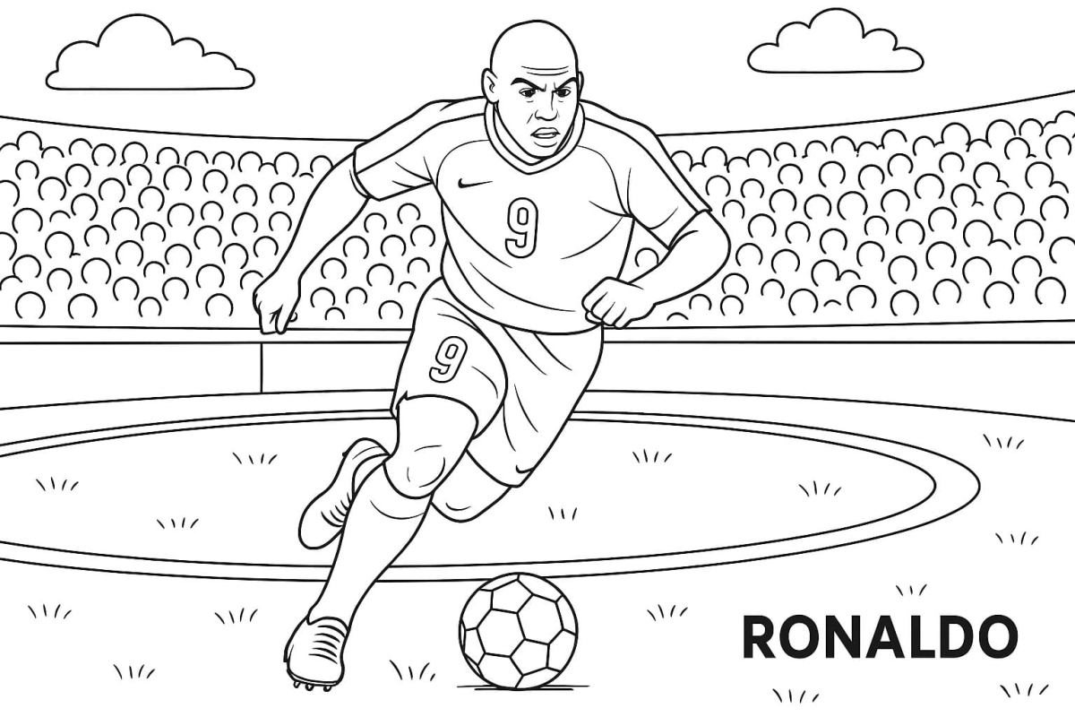 Colorindo o Fenômeno: Ronaldo em Ação