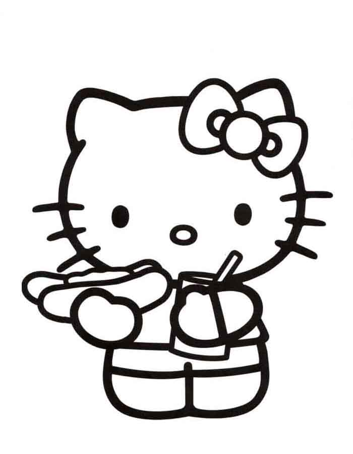 Colorindo o Lanche da Hello Kitty
