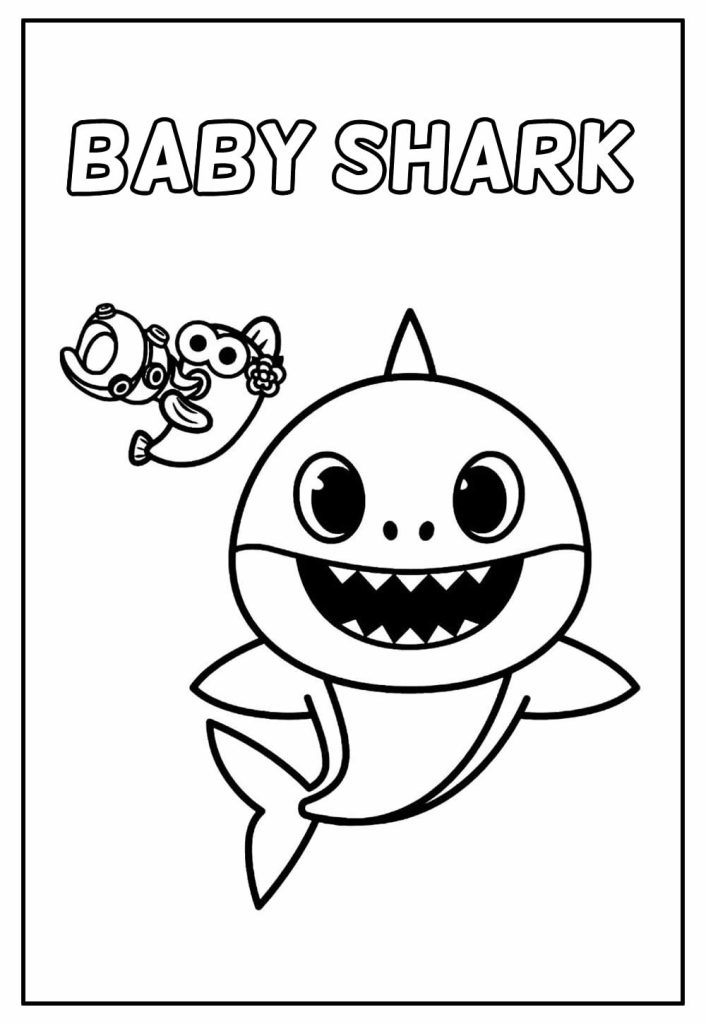Colorindo o Mundo Submarino com Baby Shark