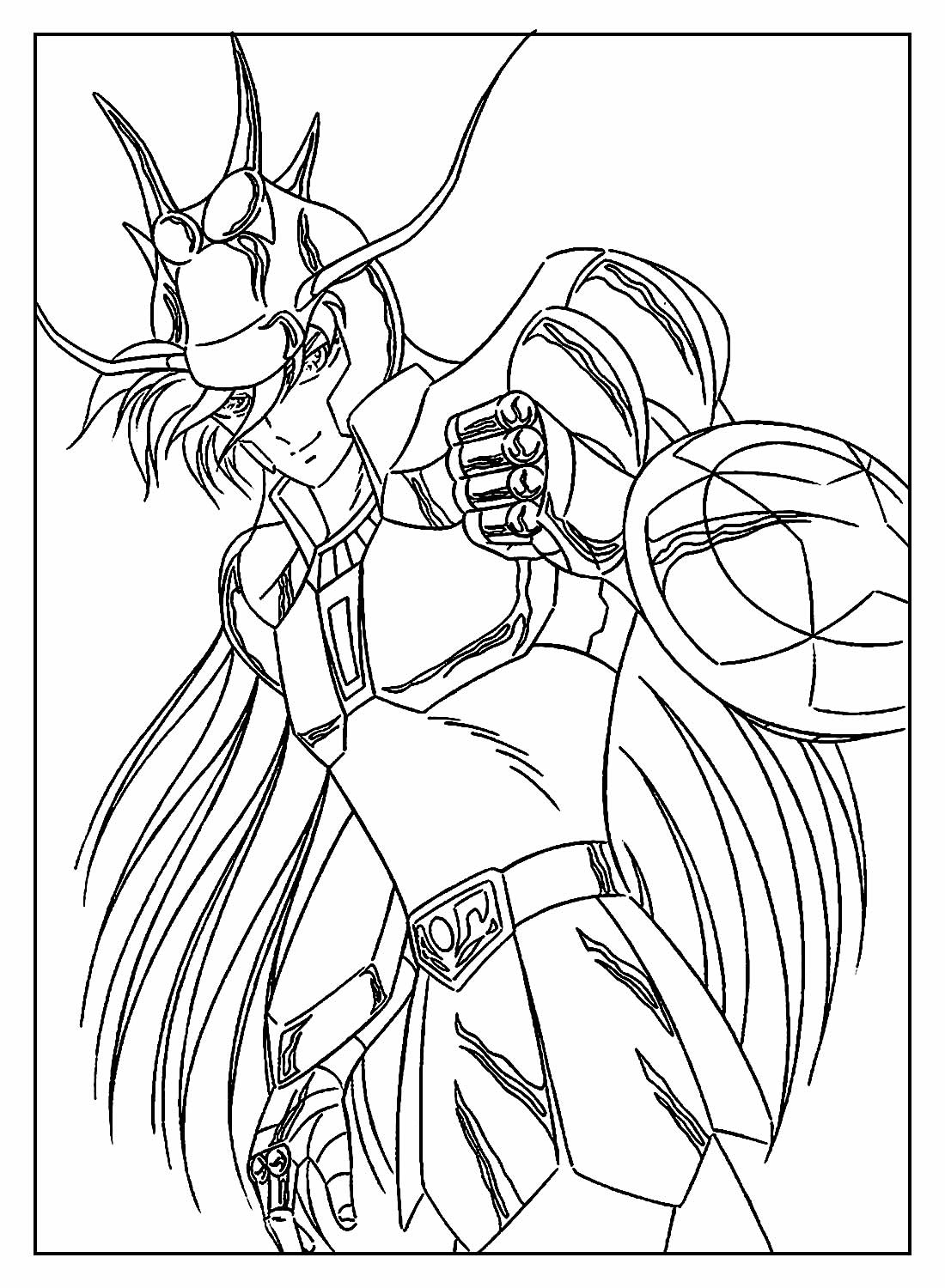 Colorindo o Poderoso Shiryu de Dragão