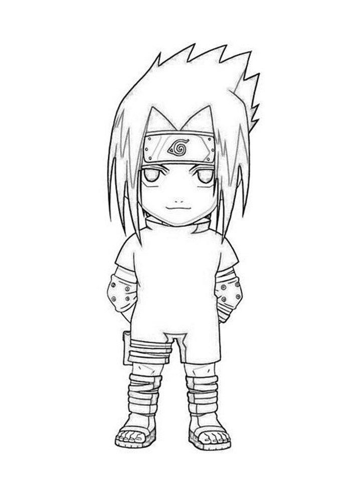 Colorindo o Sasuke de Naruto