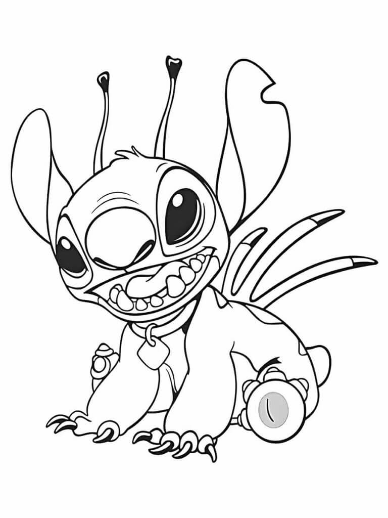 Colorindo o Stitch Aventureiro