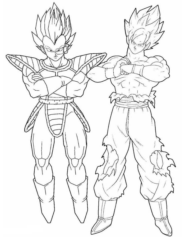 Colorindo os Super Saiyajins: Goku e Vegeta