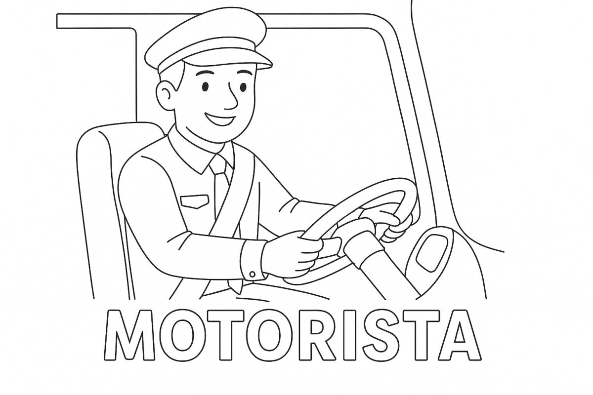 Colorindo a Profissão: Motorista