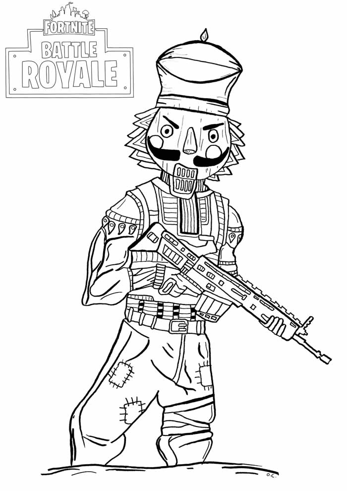 Colorindo o Soldado de Noz de Fortnite