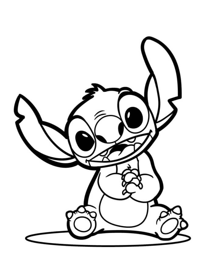 Colorindo Stitch, a Criatura Alienígena de Lilo & Stitch