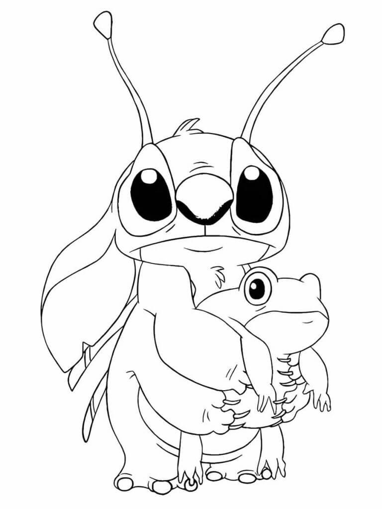Colorindo Stitch em Uma Nova Aventura Alienígena