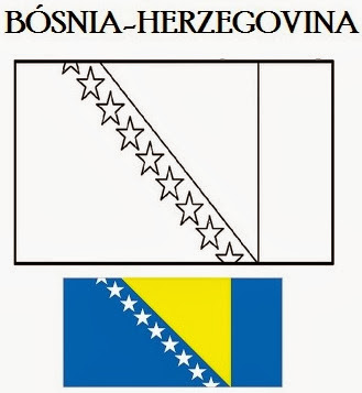 Desenhe a Bandeira da Bósnia e Herzegovina