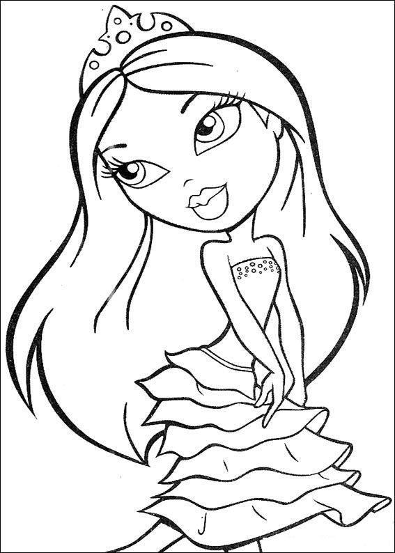 Colorir com Glamour: Princesa Bratz