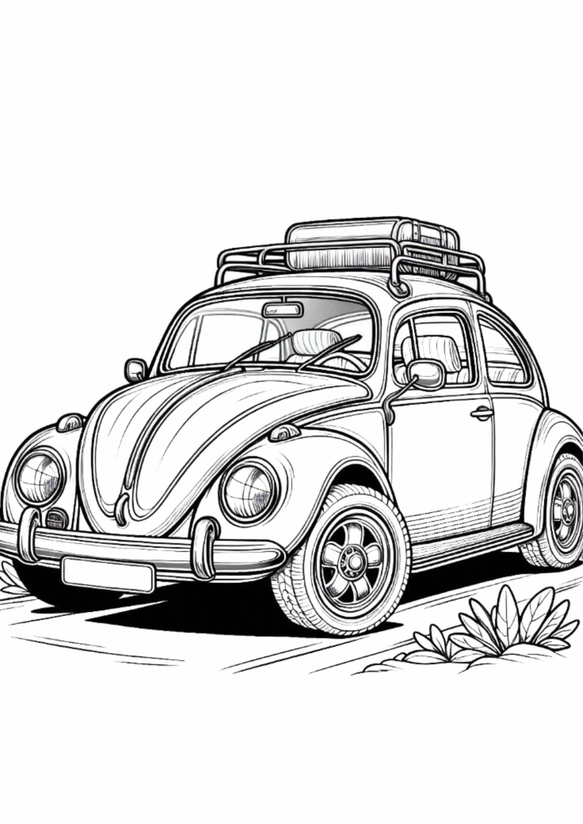 Explorando o Mundo com o Clássico Fusca: Um Ícone para Colorir