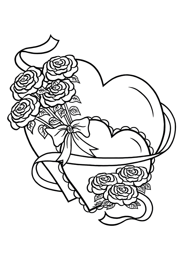 Corações e Rosas: Uma Arte para Colorir