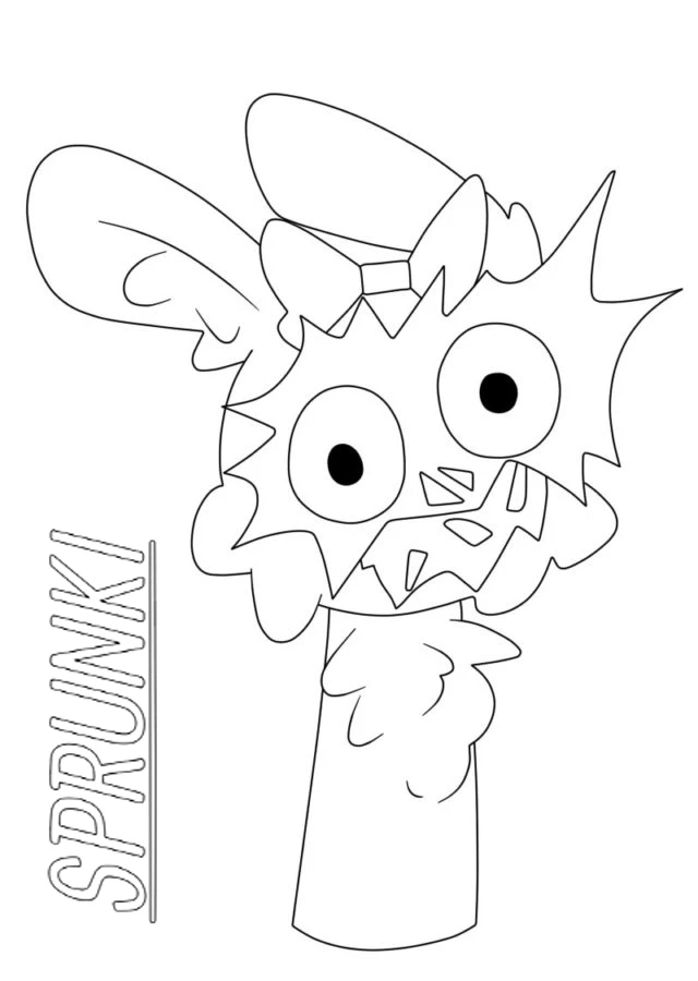 Criatura 'Sprunki' Pronta para Colorir