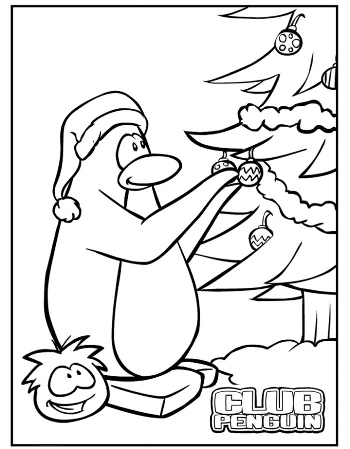 Decoração de Natal no Mundo do Club Penguin