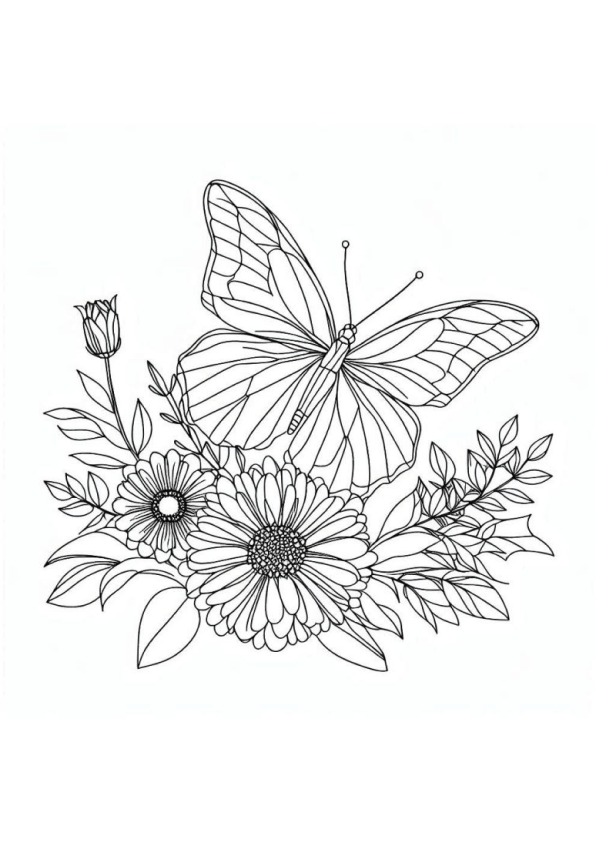 Delicado Jardim com Borboleta