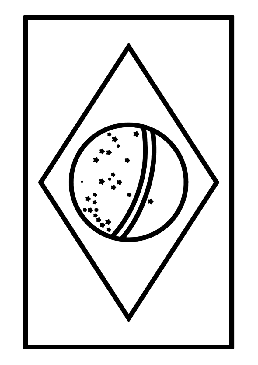 Desenho da Bandeira do Brasil para Colorir