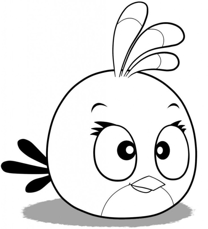 Desenho Colorido da Stella dos Angry Birds
